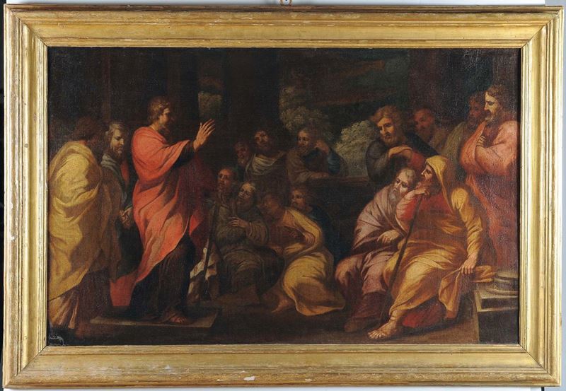 Domenico Cresti detto il Passignano (1559-1638), attribuito a Disputa di S.Paolo  - Asta Antiquariato e Dipinti Antichi - II - Cambi Casa d'Aste