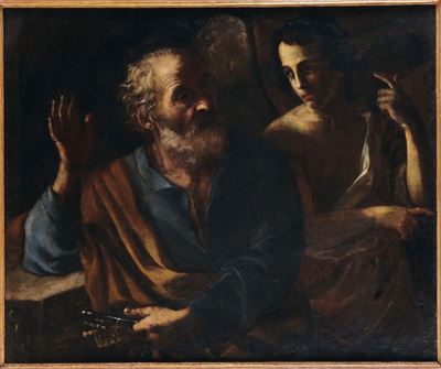 Bernardino Mei (circa 1615-1676)apparizione Dell’angelo a S.pietro in Carcere