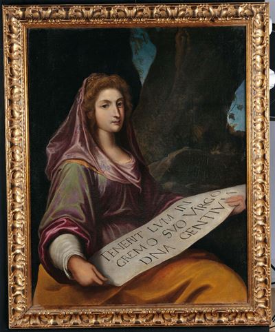 Scuola Lombarda del XVII Secolosibilla Libica con Cartiglio