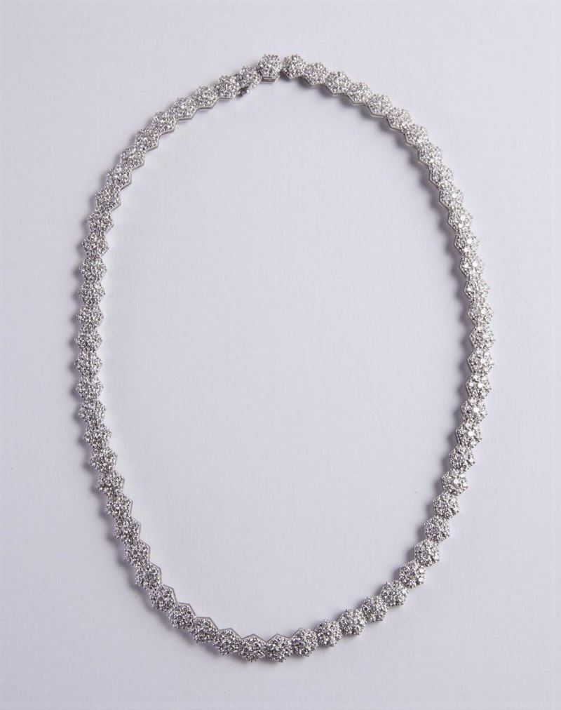 Girocollo con pavé di diamanti  - Auction Silvers, Ancient and Contemporary Jewels - Cambi Casa d'Aste