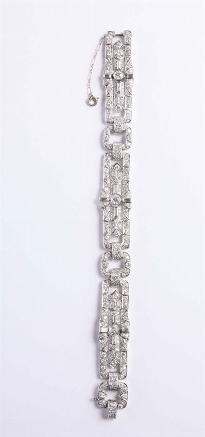 Bracciale Art Deco con Diamanti. 1920