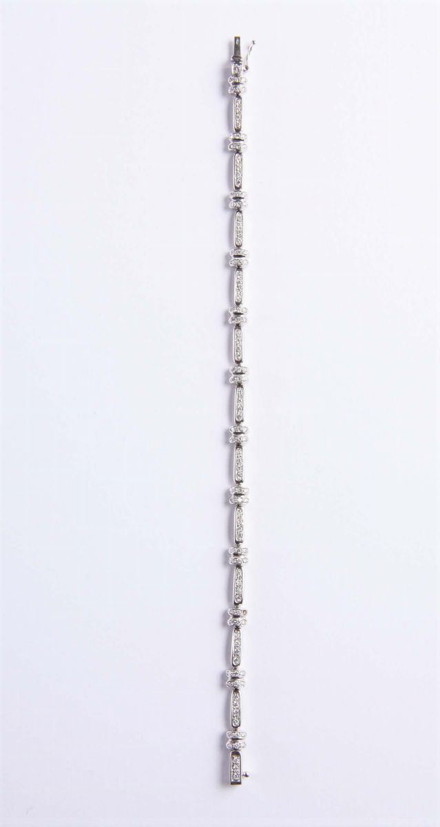 Braccialetto con diamanti  - Asta Argenti e Gioielli Antichi e Contemporanei - Cambi Casa d'Aste