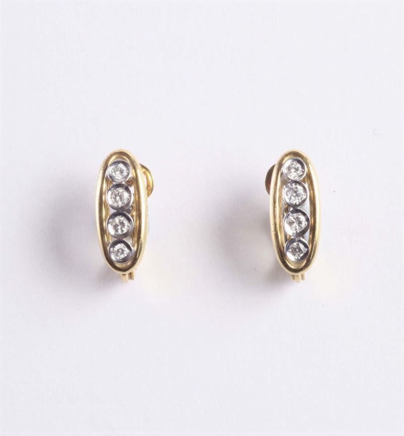 Orecchini con diamanti  - Auction Silvers, Ancient and Contemporary Jewels - Cambi Casa d'Aste
