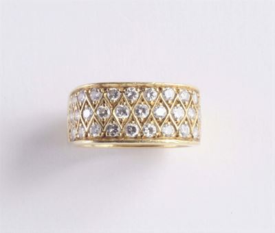 Anello da Mignolo con Diamanti Huit-huit