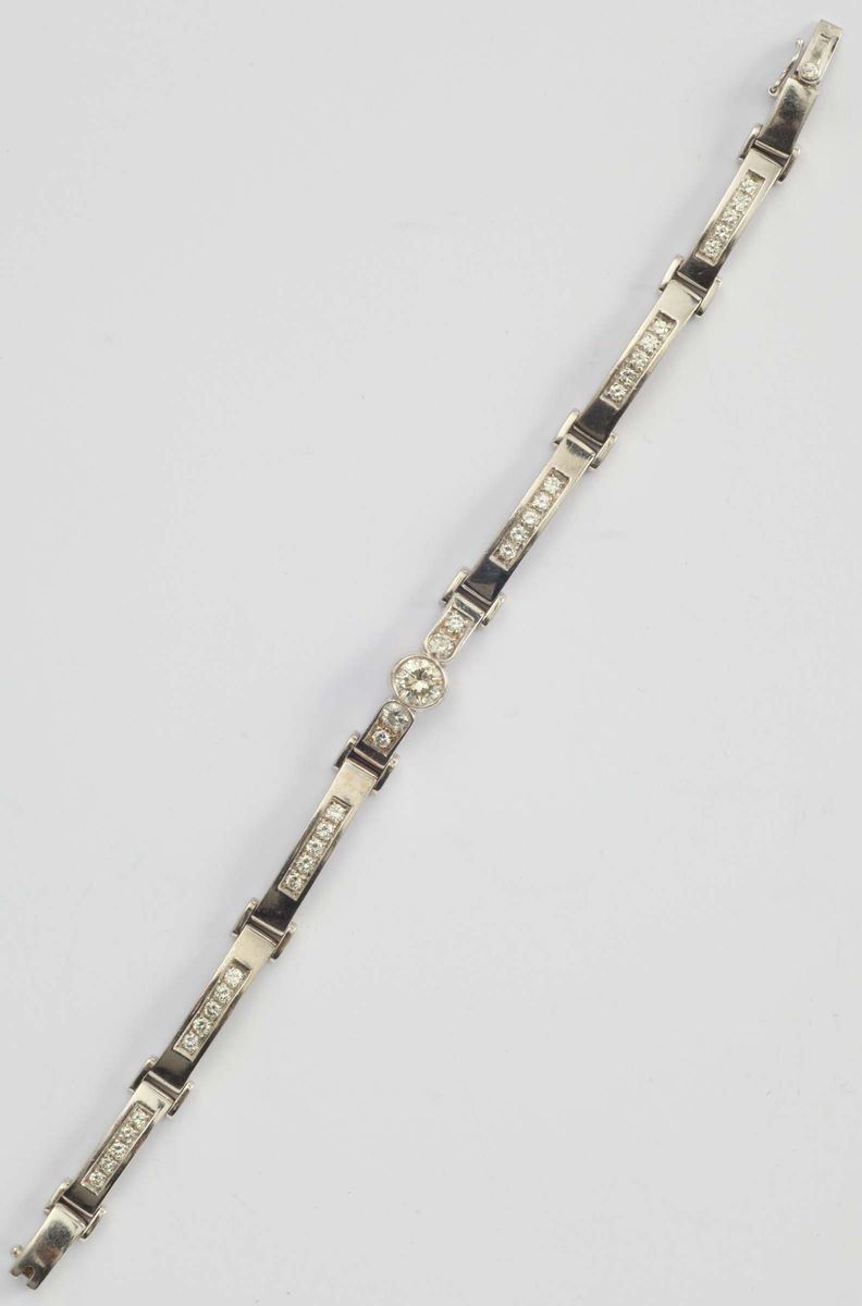 A diamond bracelet  - Auction Silver, Watches, Antique and Contemporary Jewelry - Cambi Casa d'Aste