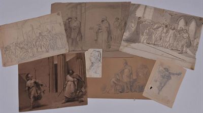 Lotto di Sette Disegni di Cui Cinque Neoclassici