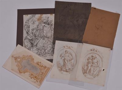 Lotto di Sei Disegni, Tre del XIX Secolo e Tre del XVIII Secolo