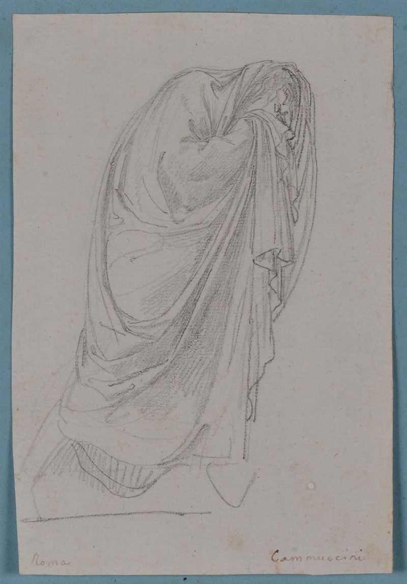 Vincenzo Camuccini (1771-1844), ambito di Figura neoclassica  - Auction The Collestions of a Fine Bolognese Art Connoisseur - Cambi Casa d'Aste