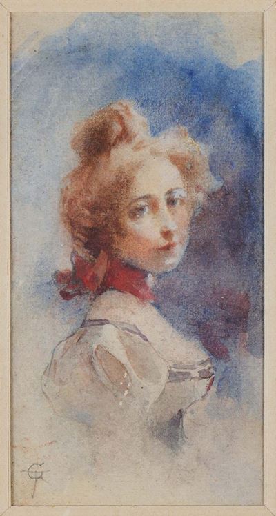 Tranquillo Cremona (1837-1878), Attribuito Aritratto di Giovane Donna