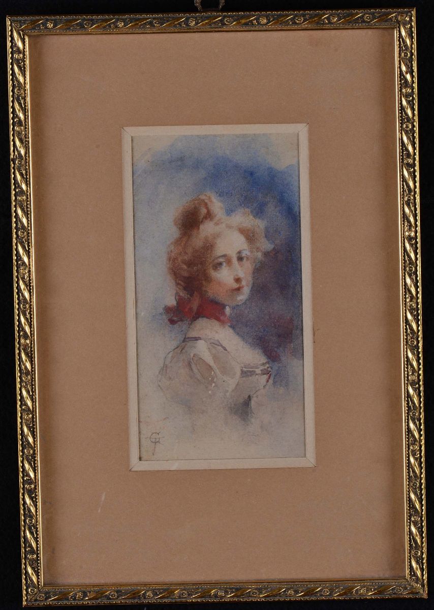 Tranquillo Cremona (1837-1878), Attribuito Aritratto di Giovane Donna