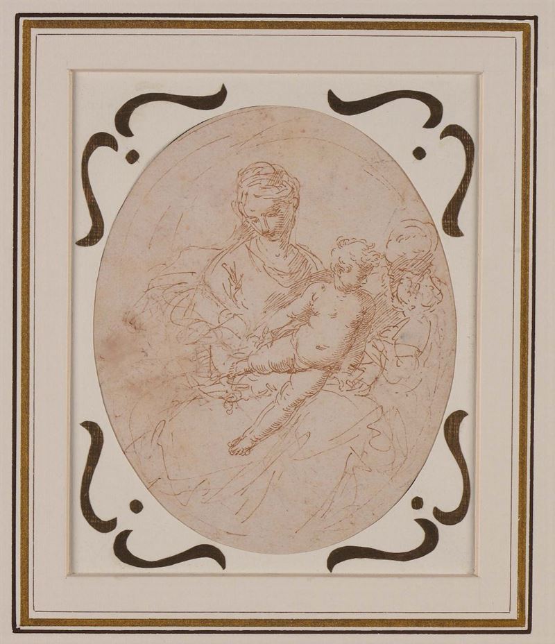 Donato Creti (1671-1749), ambito di Madonna con Bambino  - Auction The Collestions of a Fine Bolognese Art Connoisseur - Cambi Casa d'Aste