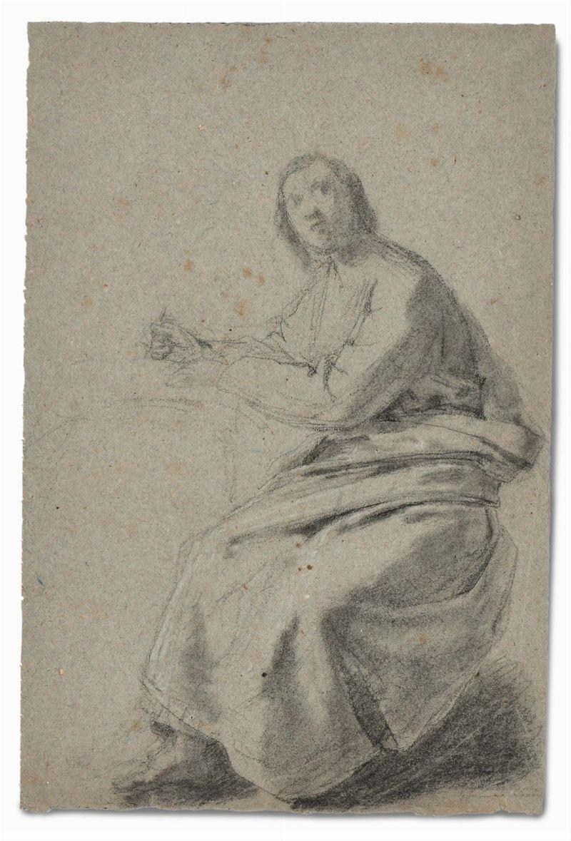 Scuola Italiana del XVII-XVIII secolo Figura maschile  - Auction The Collestions of a Fine Bolognese Art Connoisseur - Cambi Casa d'Aste