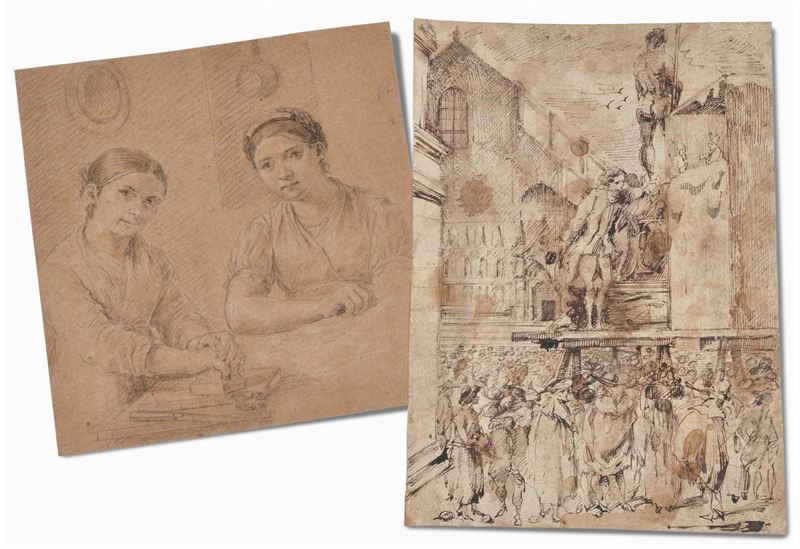 Scuola Italiana dell’inizio del XIX secolo Pulcinella  - Auction The Collestions of a Fine Bolognese Art Connoisseur - Cambi Casa d'Aste