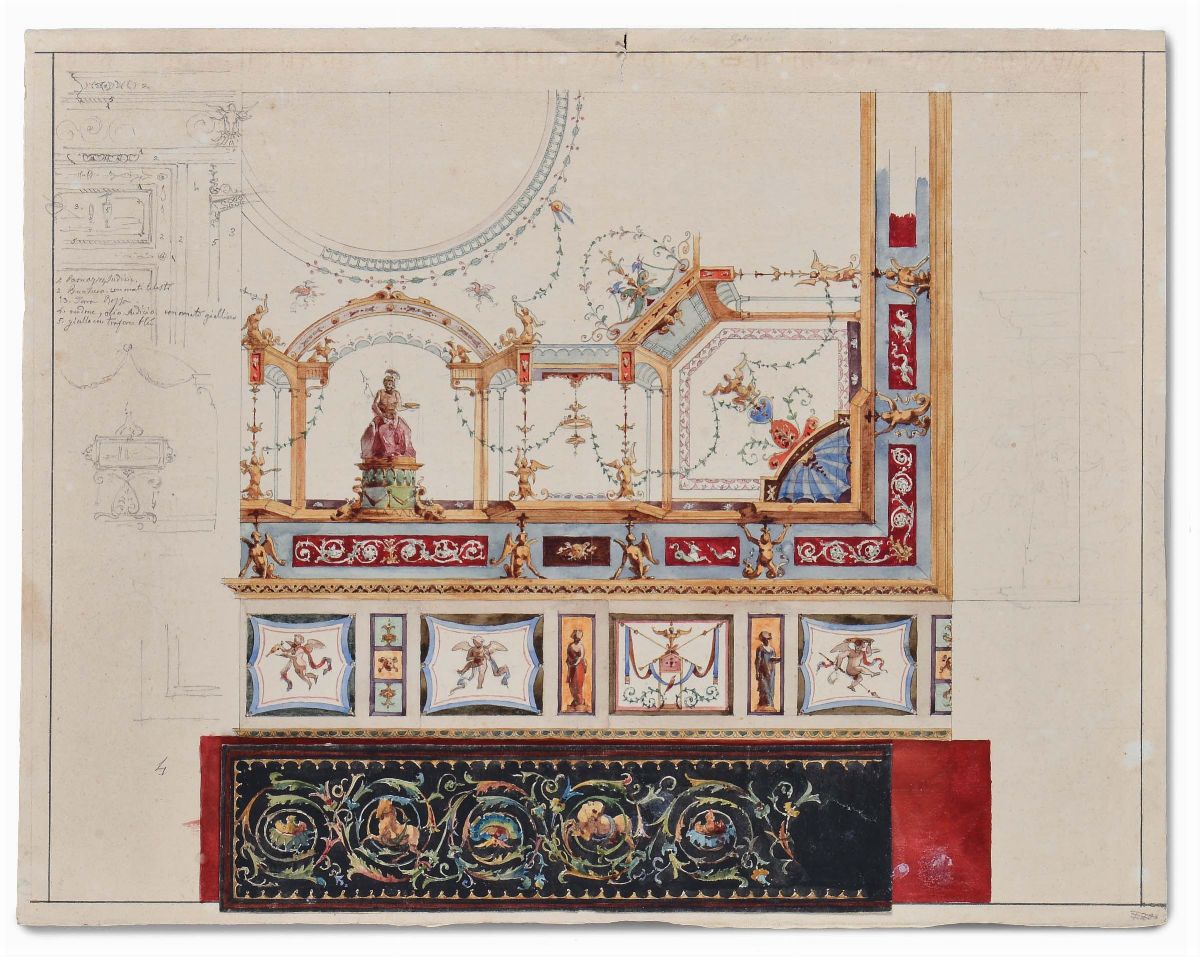 Scuola Italiana del XIX Secolostudi di Decorazione Architettonica