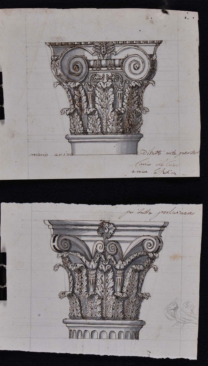 Album Contenente Disegni con Elementi di Decorazioni Architettoniche, XVIII Secolo