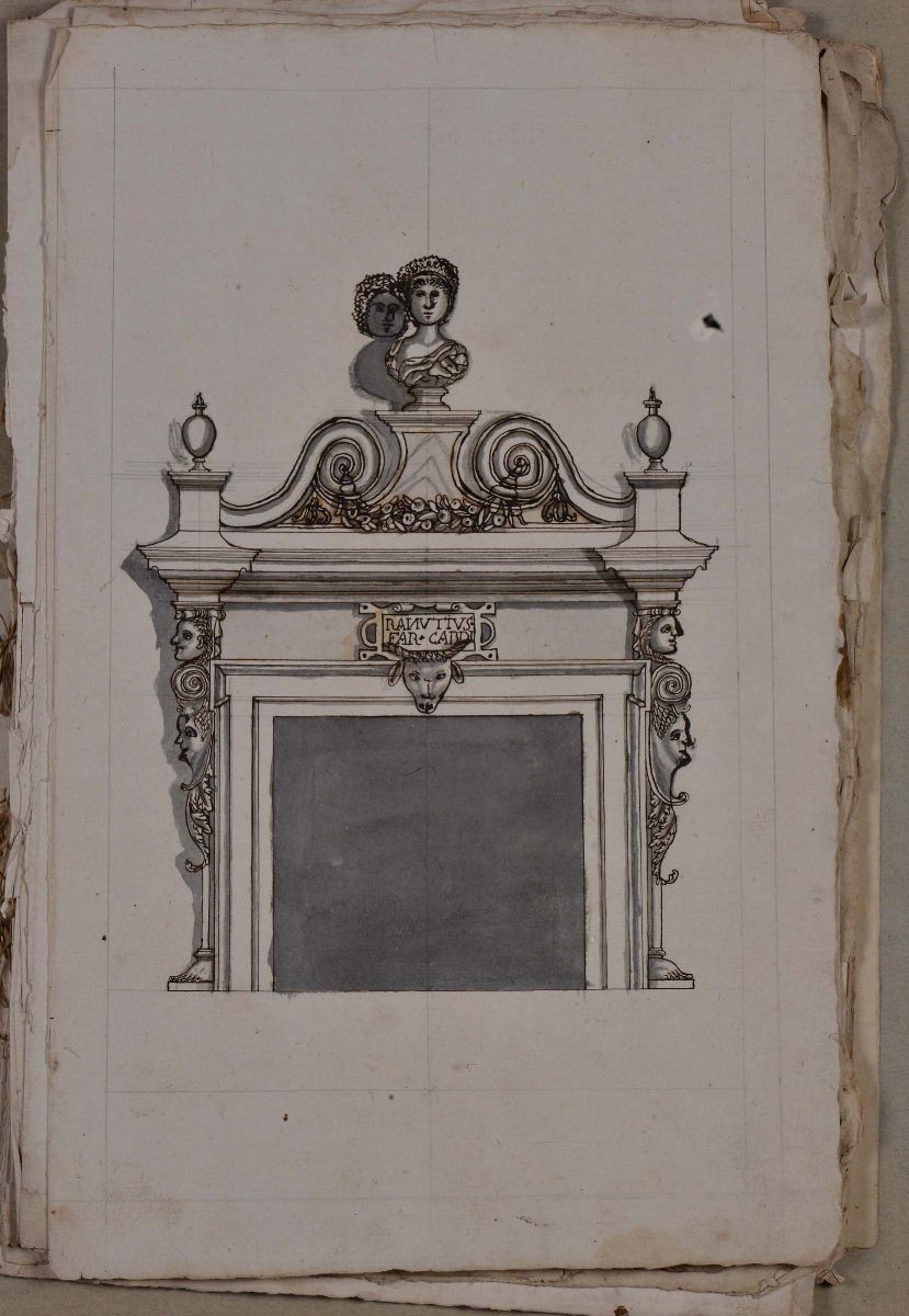 Album Contenente Disegni con Elementi di Decorazioni Architettoniche, XVIII Secolo