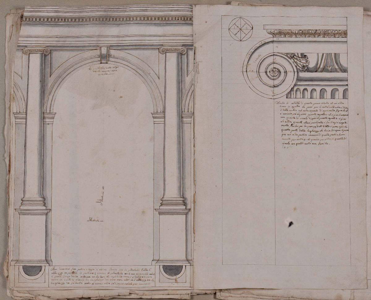 Album Contenente Disegni con Elementi di Decorazioni Architettoniche, XVIII Secolo