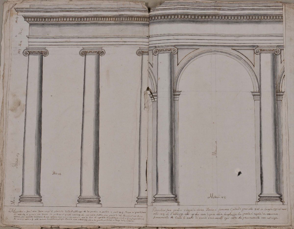 Album Contenente Disegni con Elementi di Decorazioni Architettoniche, XVIII Secolo