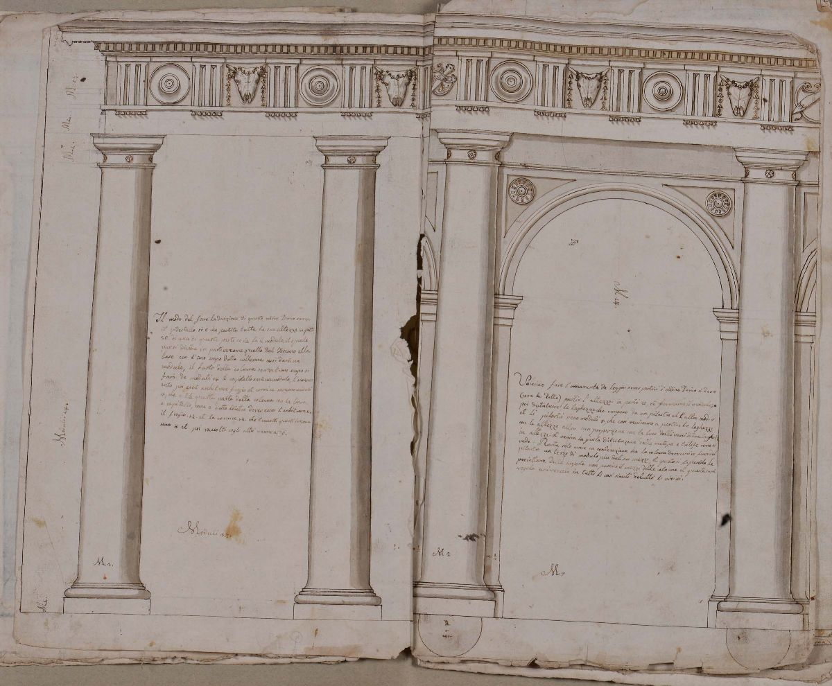 Album Contenente Disegni con Elementi di Decorazioni Architettoniche, XVIII Secolo