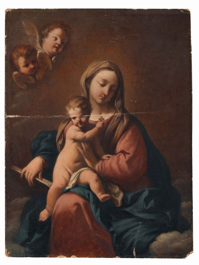 Scuola Bolognese del XVIII secolo Madonna col Bambino  - Auction The Collestions of a Fine Bolognese Art Connoisseur - Cambi Casa d'Aste