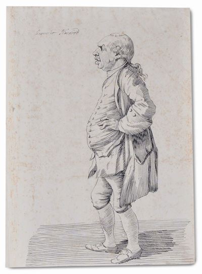 Pier Leone Ghezzi (1674-1755), Attribuito Afigura Maschile