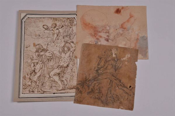 Lotto di tre disegni, XVIII secolo