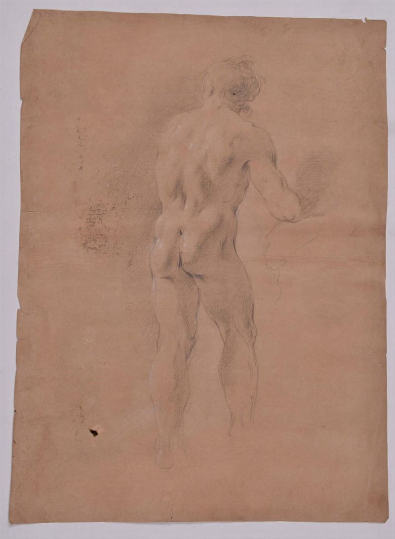 Scuola Veneta del XVIII secolo Nudo maschile  - Auction The Collestions of a Fine Bolognese Art Connoisseur - Cambi Casa d'Aste