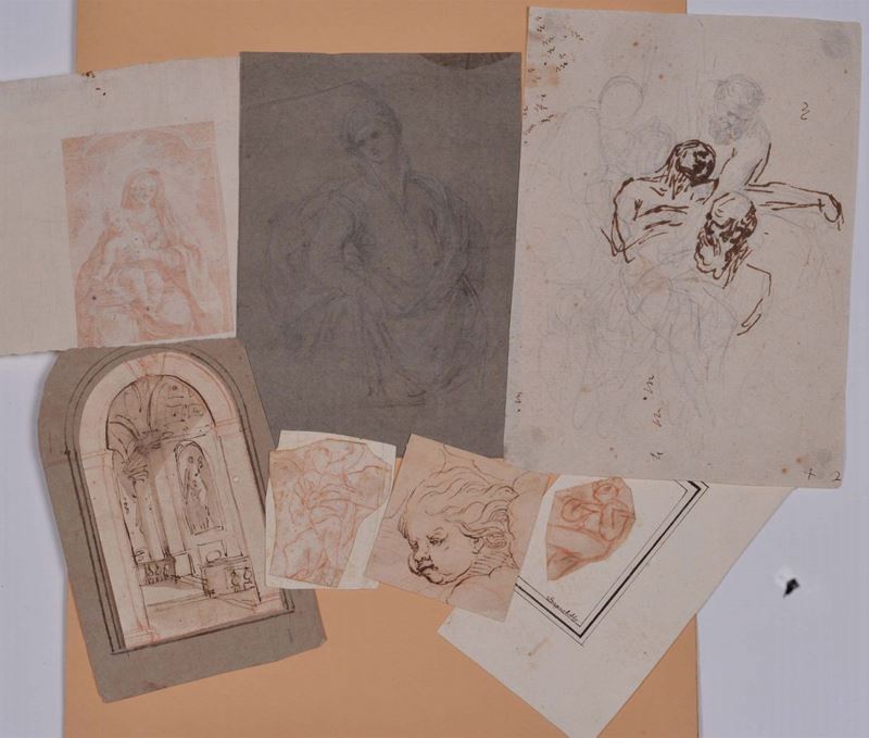 Lotto di sette disegni dal XVIII al XIX Secolo  - Auction The Collestions of a Fine Bolognese Art Connoisseur - Cambi Casa d'Aste
