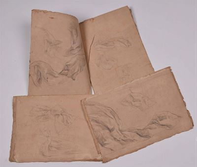 Jacopo Alessandro Calvi il Sordino (1740-1815), Attribuito Astudi di Panneggi