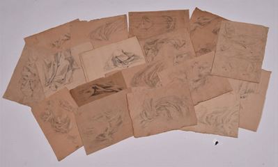 Jacopo Alessandro Calvi il Sordino (1740-1815), Attribuito Astudi di Panneggi