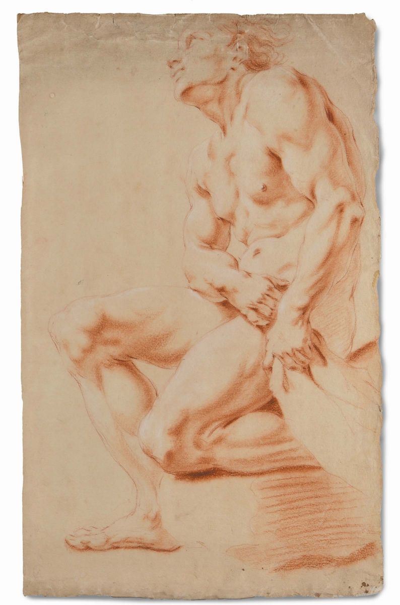 Scuola Emiliana del XVIII secolo Nudo maschile  - Auction The Collestions of a Fine Bolognese Art Connoisseur - Cambi Casa d'Aste