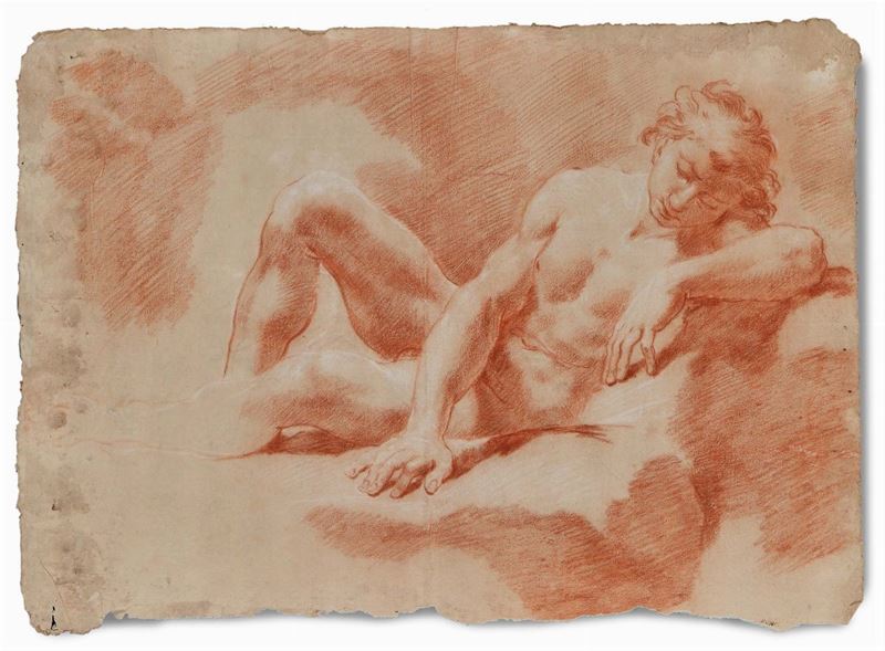Ubaldo Gandolfi (1728-1781), scuola di Nudo maschile  - Asta La Dimora di un Conoscitore Bolognese - Cambi Casa d'Aste