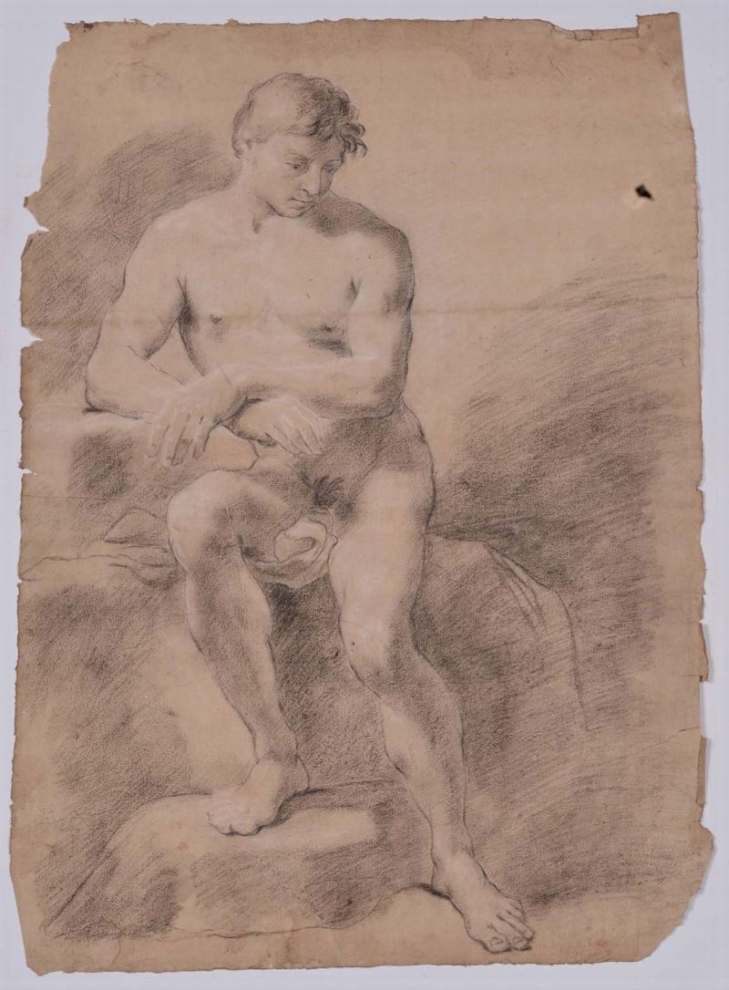 Ubaldo Gandolfi (1728-1781), scuola di Nudo maschile  - Asta La Dimora di un Conoscitore Bolognese - Cambi Casa d'Aste