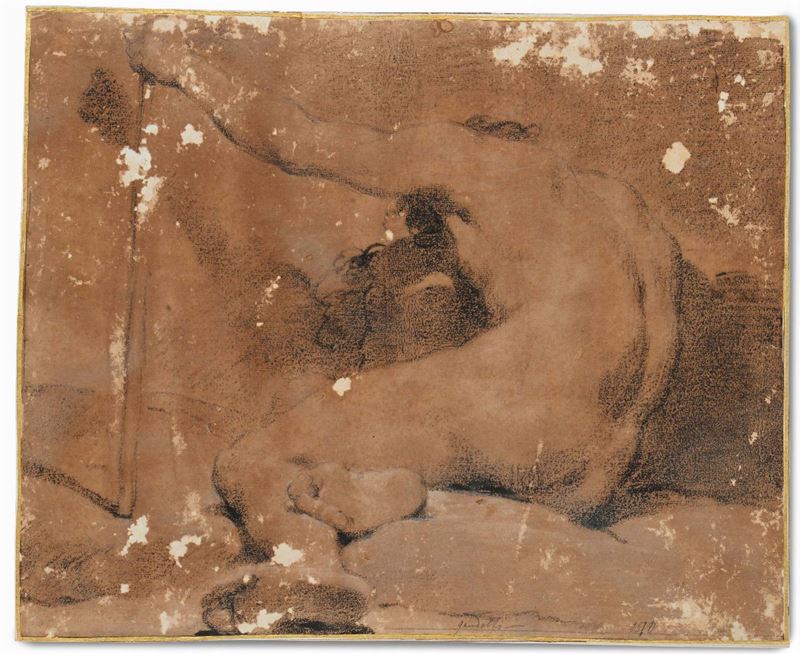 Gaetano Gandolfi (1734-1802) Nudo maschile  - Asta La Dimora di un Conoscitore Bolognese - Cambi Casa d'Aste