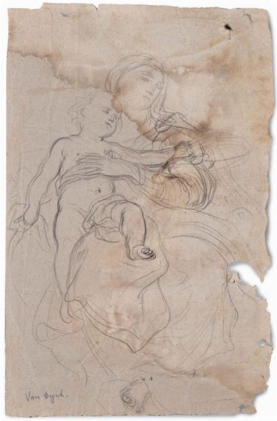 Lorenzo De Ferrari (1680-1744), Ambito Dimadonna con Bambino