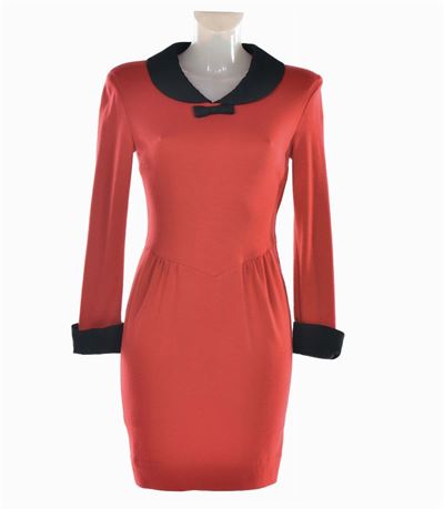 Moschinovestito in Crepe Nero e Rosso