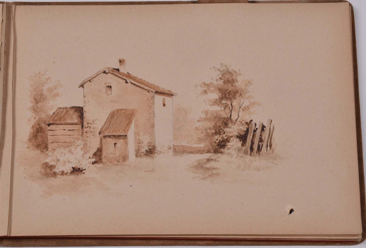 Album Contenete Diciassette Disegni, Alcuni dei Quali Acquerellati, XIX Secolo