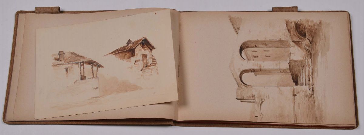 Album Contenete Diciassette Disegni, Alcuni dei Quali Acquerellati, XIX Secolo