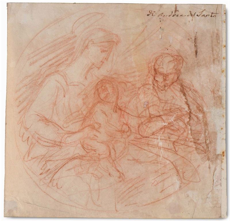 Andrea del Sarto (1486-1530/31), seguace di Sacra Famiglia  - Asta La Dimora di un Conoscitore Bolognese - Cambi Casa d'Aste