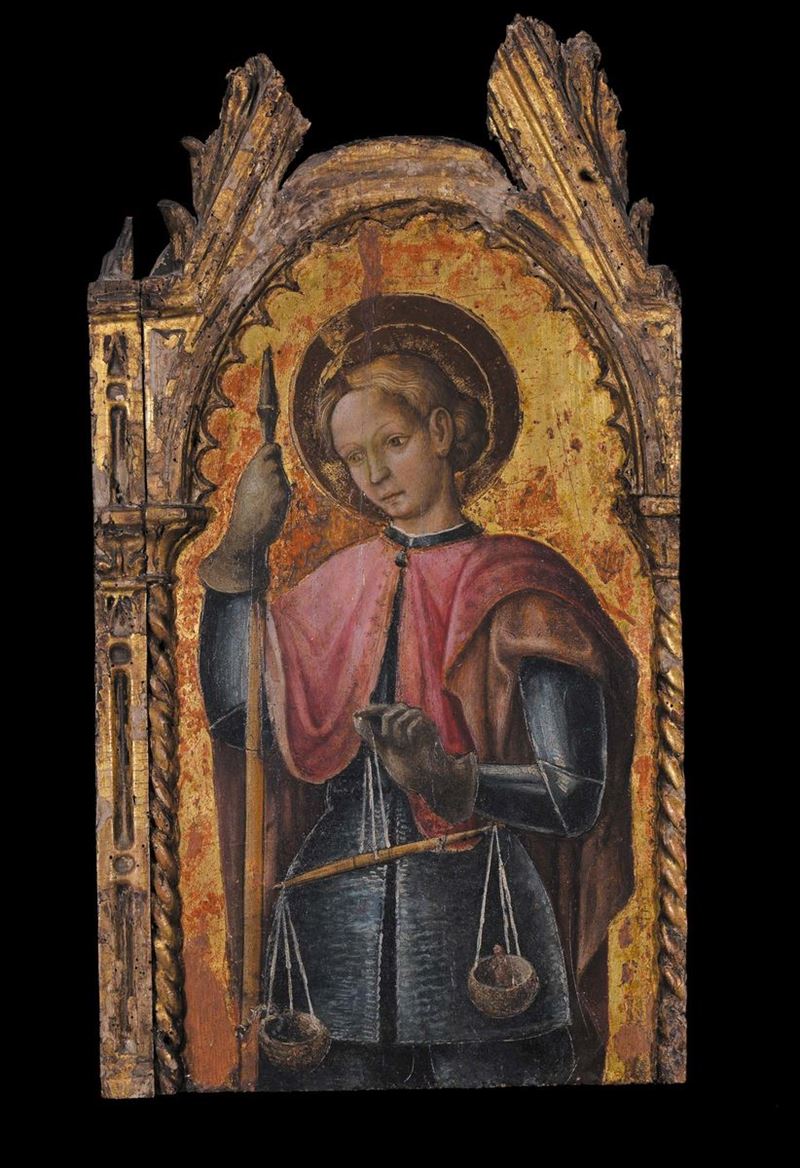 Scuola Padovana del XV secolo San Michele Arcangelo  - Asta La Dimora di un Conoscitore Bolognese - Cambi Casa d'Aste