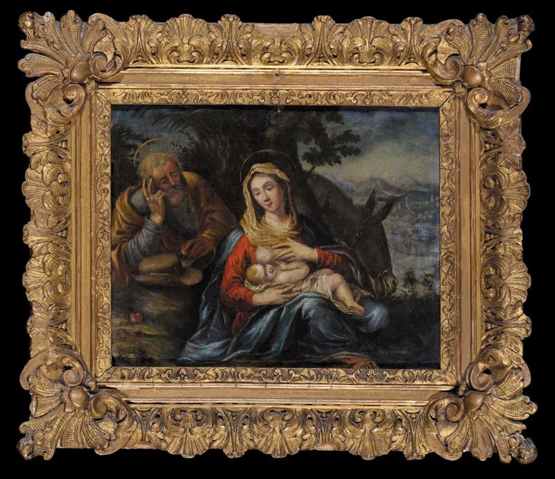 Scuola Bolognese del XVIII secolo Sacra Famiglia  - Auction The Collestions of a Fine Bolognese Art Connoisseur - Cambi Casa d'Aste