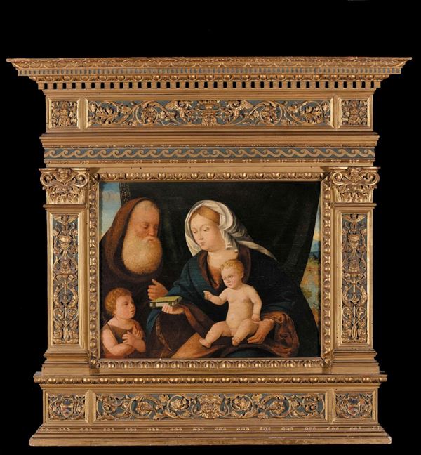 Giovanni Bellini (1425-30-1516), cerchia di Sacra Famiglia con San Giovannino