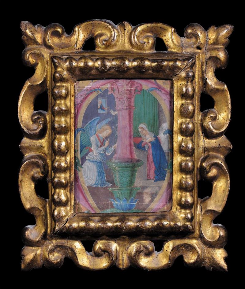 Scuola del XVII secolo Annunciazione  - Asta La Dimora di un Conoscitore Bolognese - Cambi Casa d'Aste