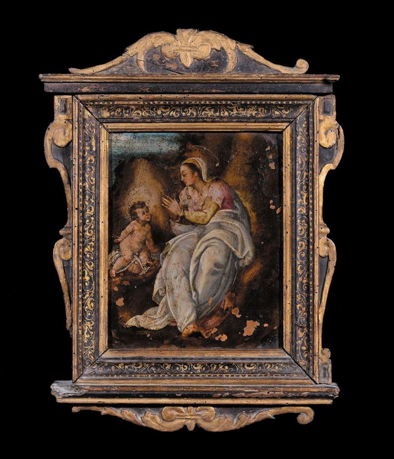 Scuola Italiana del XVIII secolo Madonna con il Bambino  - Auction The Collestions of a Fine Bolognese Art Connoisseur - Cambi Casa d'Aste