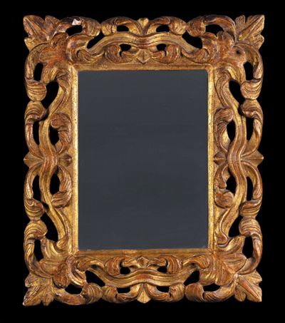 Specchiera in Legno Intagliato e Dorato, XVIII Secolo