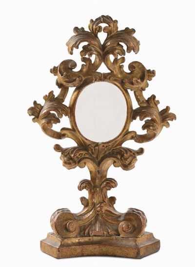 Reliquiario in Legno Intagliato e Dorato, XVIII Secolo
