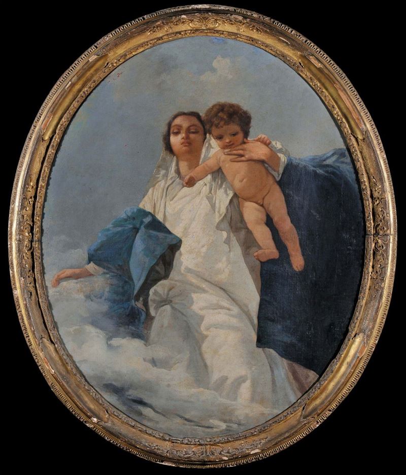 Giovambattista Tiepolo (1696-1770), copia da Madonna del Carmine  - Asta La Dimora di un Conoscitore Bolognese - Cambi Casa d'Aste
