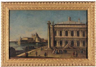 Scuola Veneta del XVIII Secoloveduta di Venezia con la Piazzetta di San Marco e la Punta della Do...