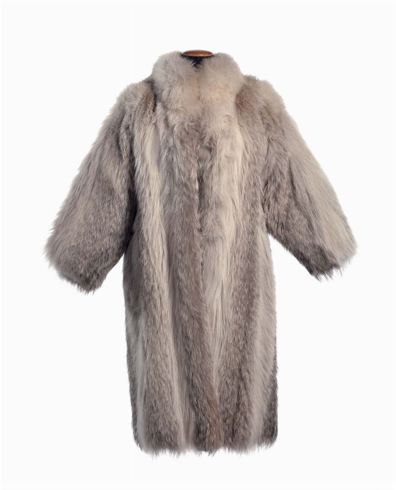 Yves Saint Laurent Fourrures Lunga pelliccia  in lupo bianco  - Asta Vintage - Cambi Casa d'Aste