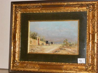 Fulvio Tessitore (1870-1933)strada con Carrozze